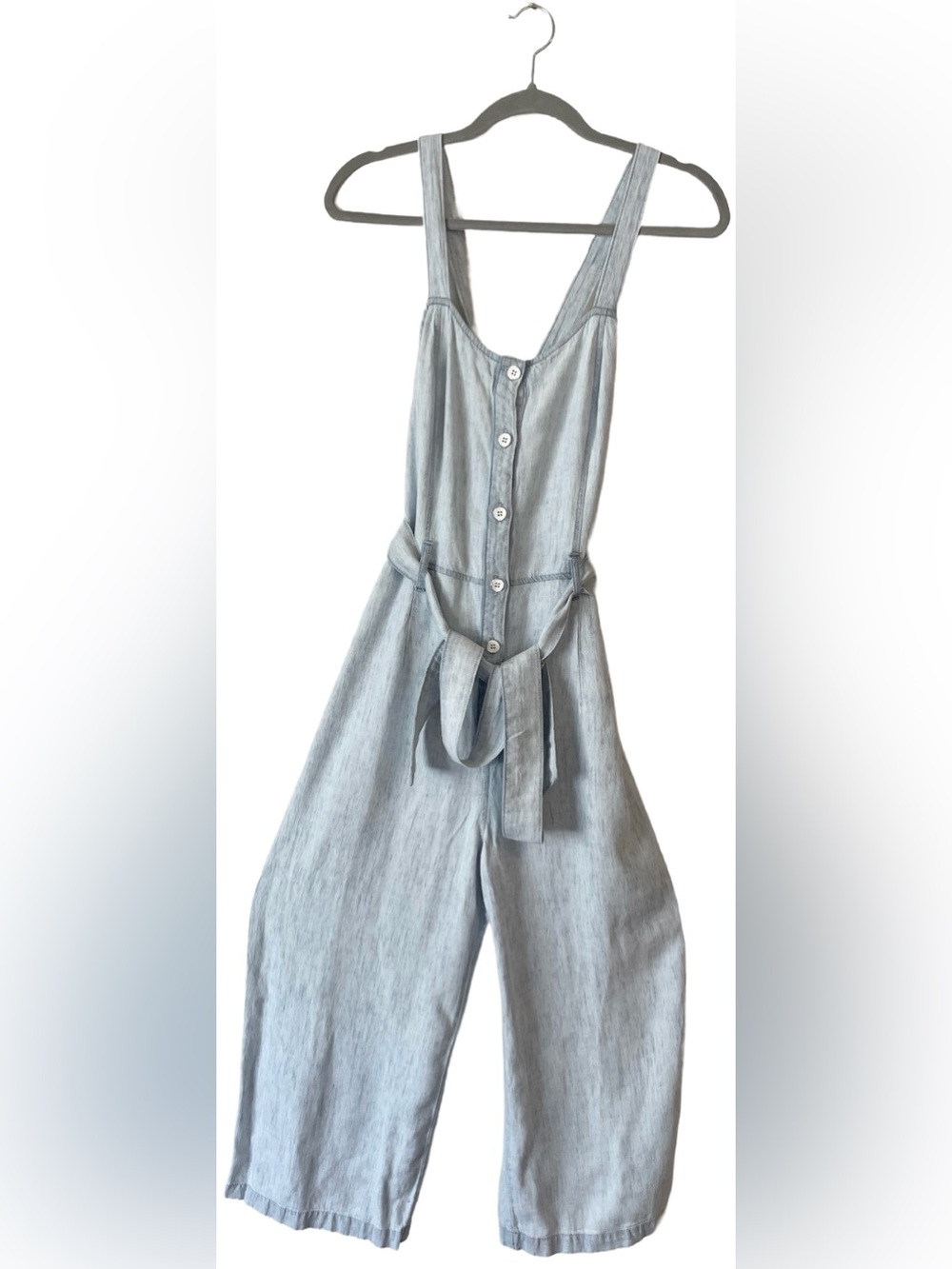 Bella Dahl Women’s crop wide leg overall jumpsuit Med